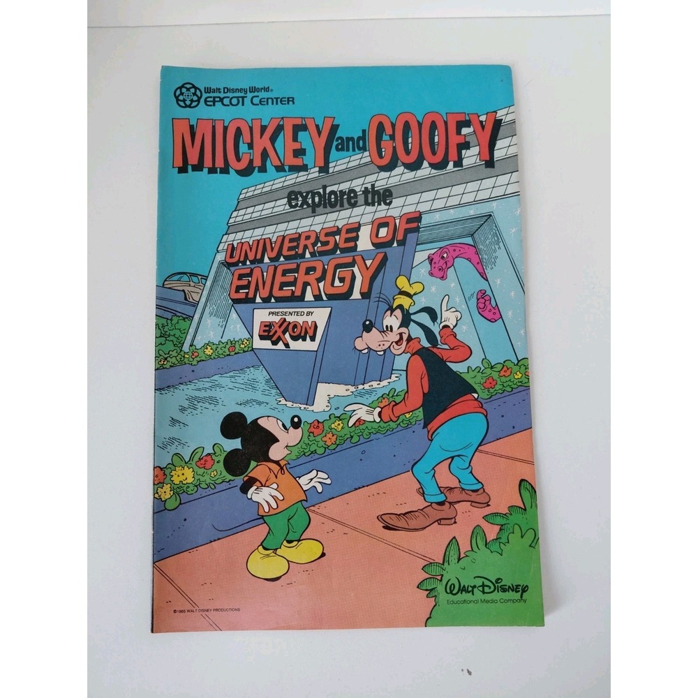 Vintage 1985 Comic Book Disney World‎ Epcot Mickey Goofy University Energy Exxon